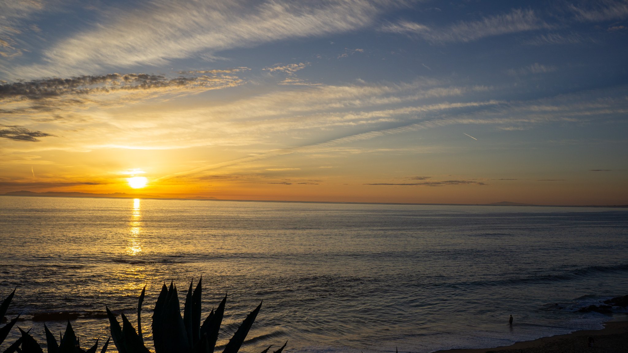 Sunset over the ocean